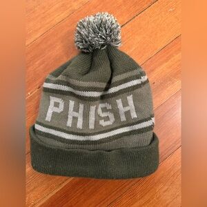 PHISH Pom-Pom Winter Hat - Green and Gray